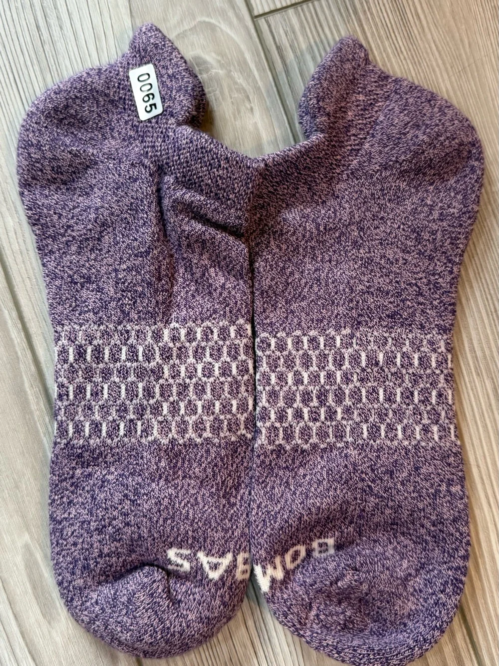 Bombas Women’s Purple Ankle Socks Large New White Accents